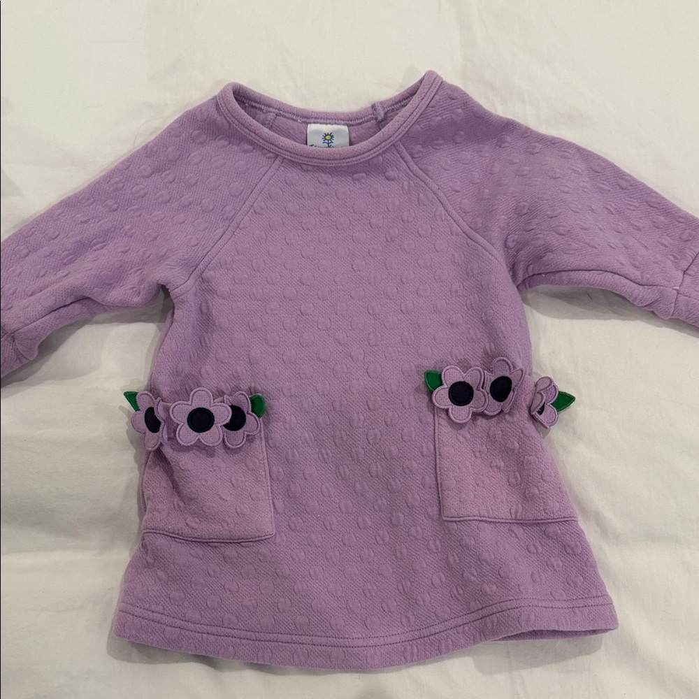 Florence Eiseman Lilac Floral Pocket Knit Top for Kids